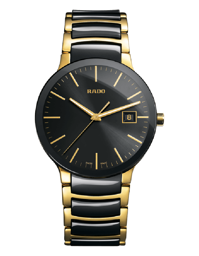 Rado Centrix Black Gold Plated By Malabar Watches